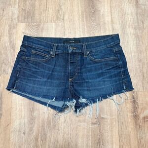 JOE'S JEANS | Women's Dark Wash Cutoff Frayed Hem Marisela Denim Shorts, Size 30